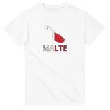 T-shirt drapeau malte en carte - pixelforma