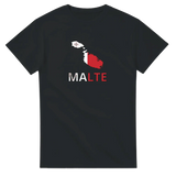 T-shirt drapeau malte en carte - pixelforma