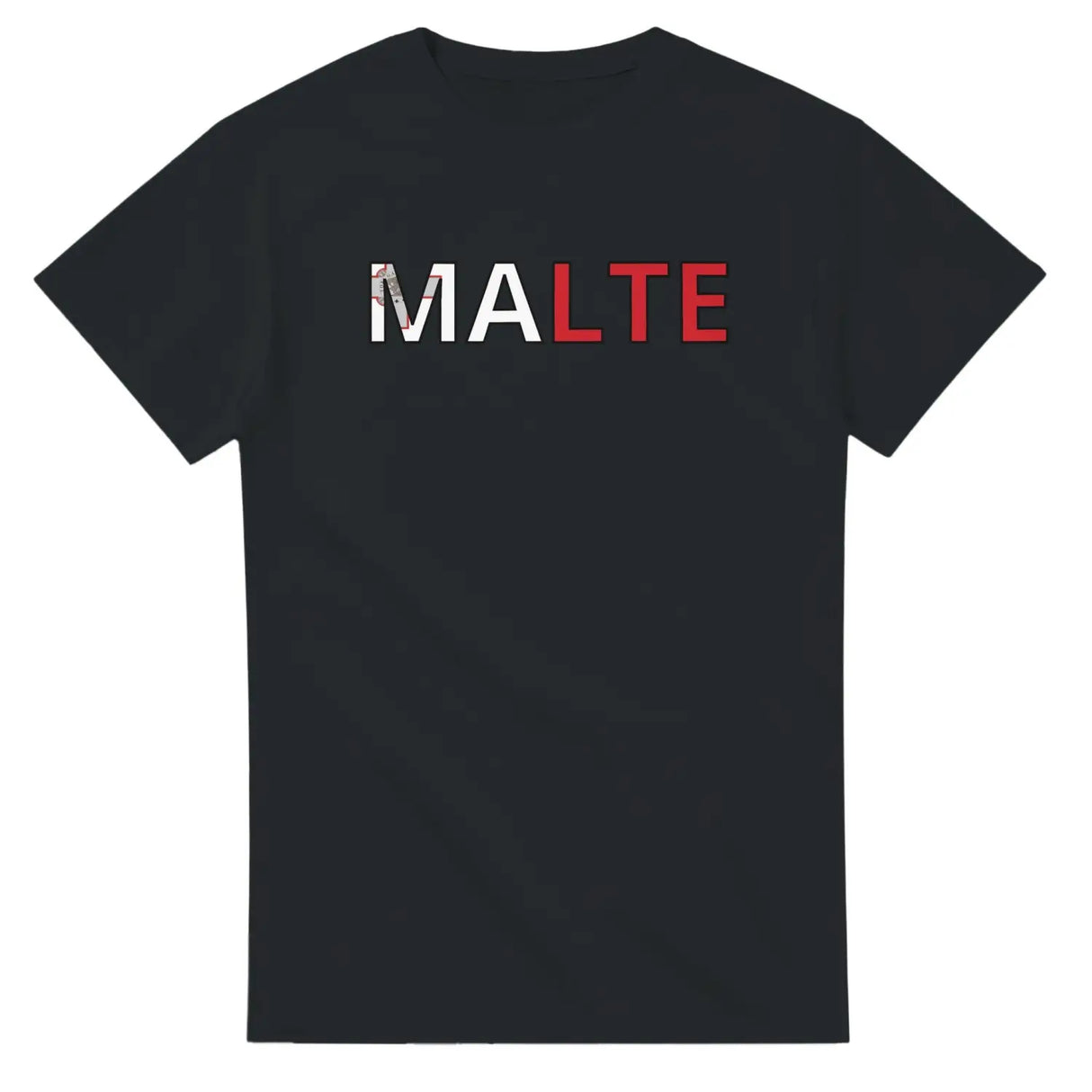 T-shirt drapeau malte en écriture - pixelforma