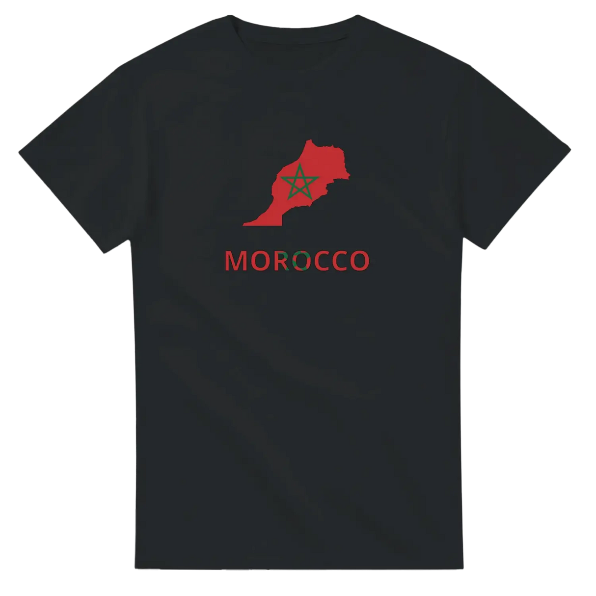 T-shirt drapeau maroc carte - pixelforma