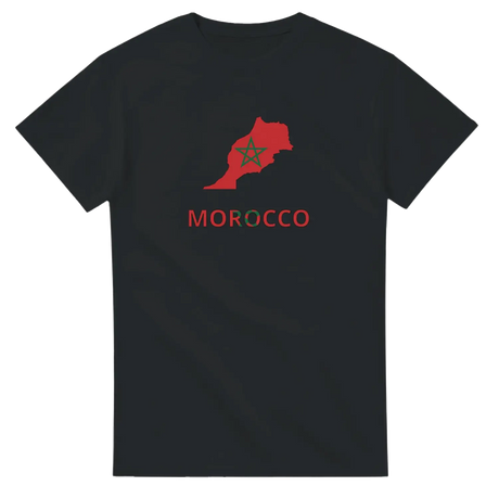 T-shirt drapeau maroc carte - pixelforma