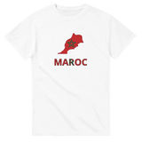 T-shirt drapeau maroc en carte - pixelforma