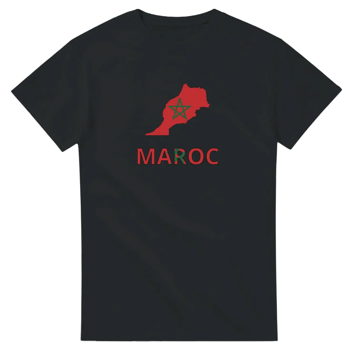 T-shirt drapeau maroc en carte - pixelforma