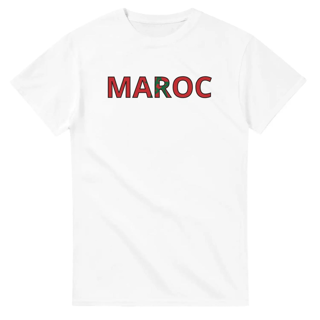 T-shirt drapeau maroc en écriture - pixelforma