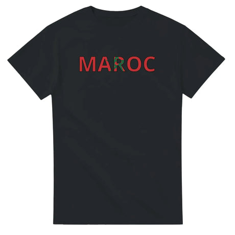 T-shirt drapeau maroc en écriture - pixelforma