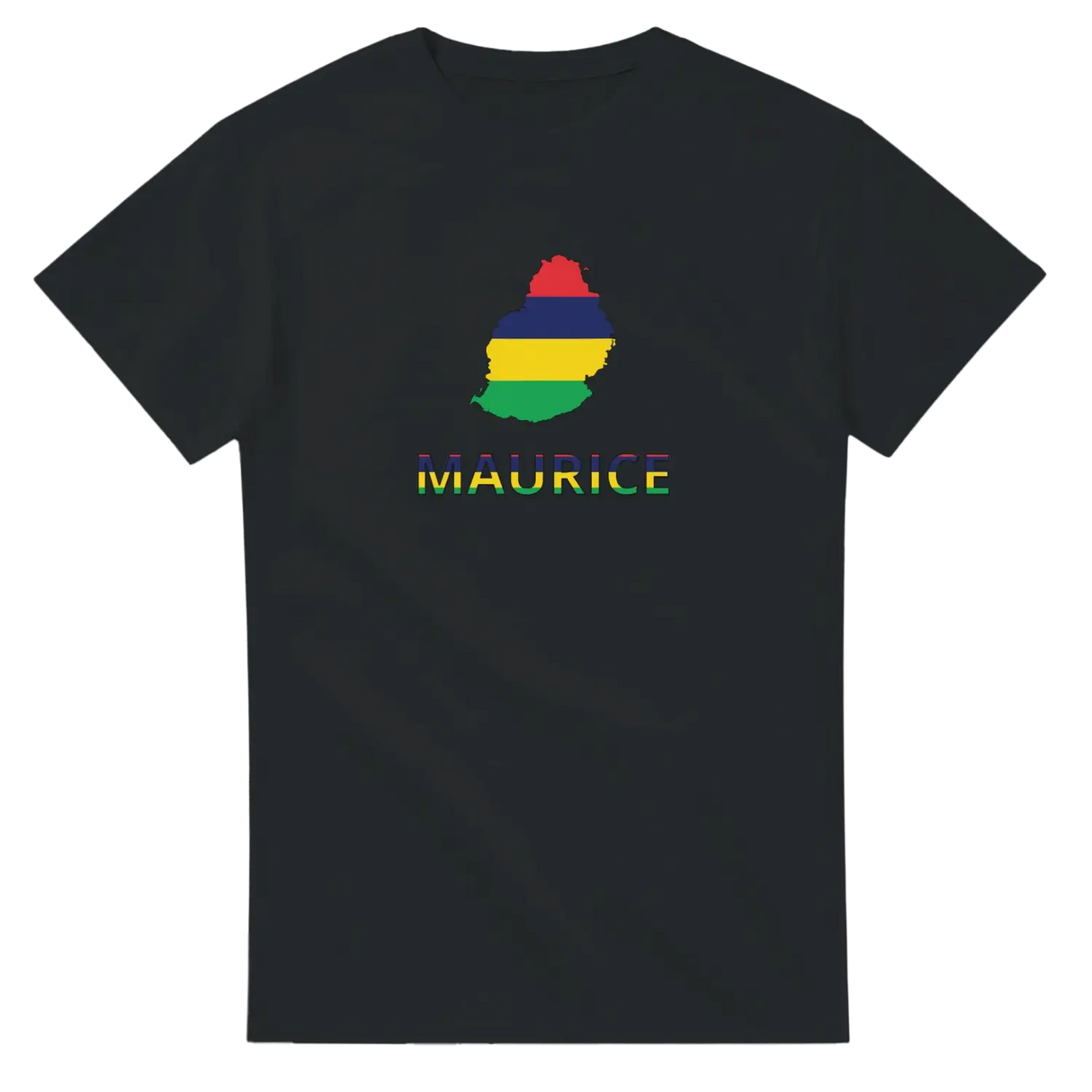 T-shirt drapeau maurice en carte - pixelforma