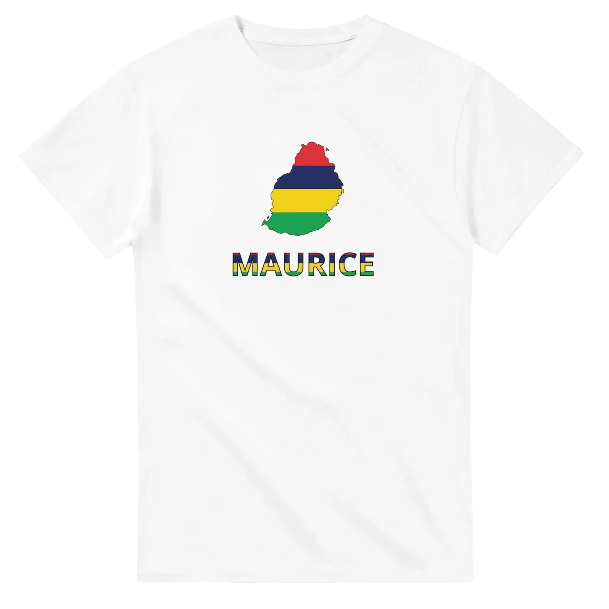 T-shirt drapeau maurice en carte - pixelforma