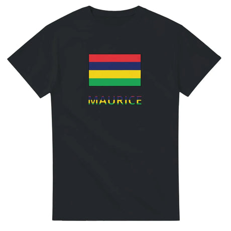 T-shirt drapeau maurice en texte - pixelforma