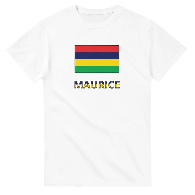 T-shirt drapeau maurice en texte - pixelforma