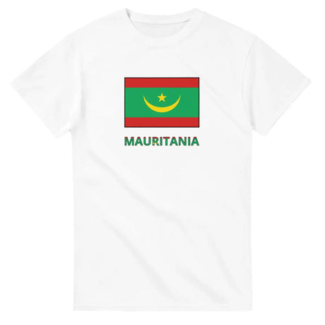 T-shirt drapeau mauritanie texte - pixelforma