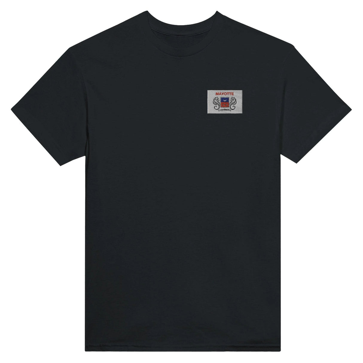 T-shirt drapeau mayotte broderie couleur coton mélangé