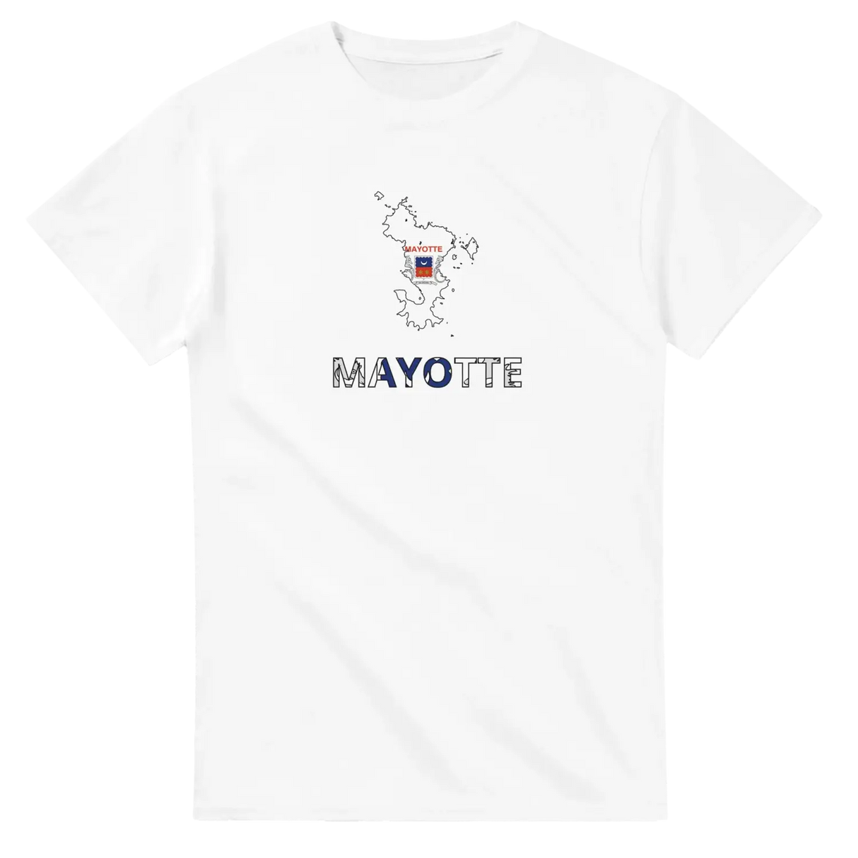 T-shirt drapeau mayotte en carte - pixelforma