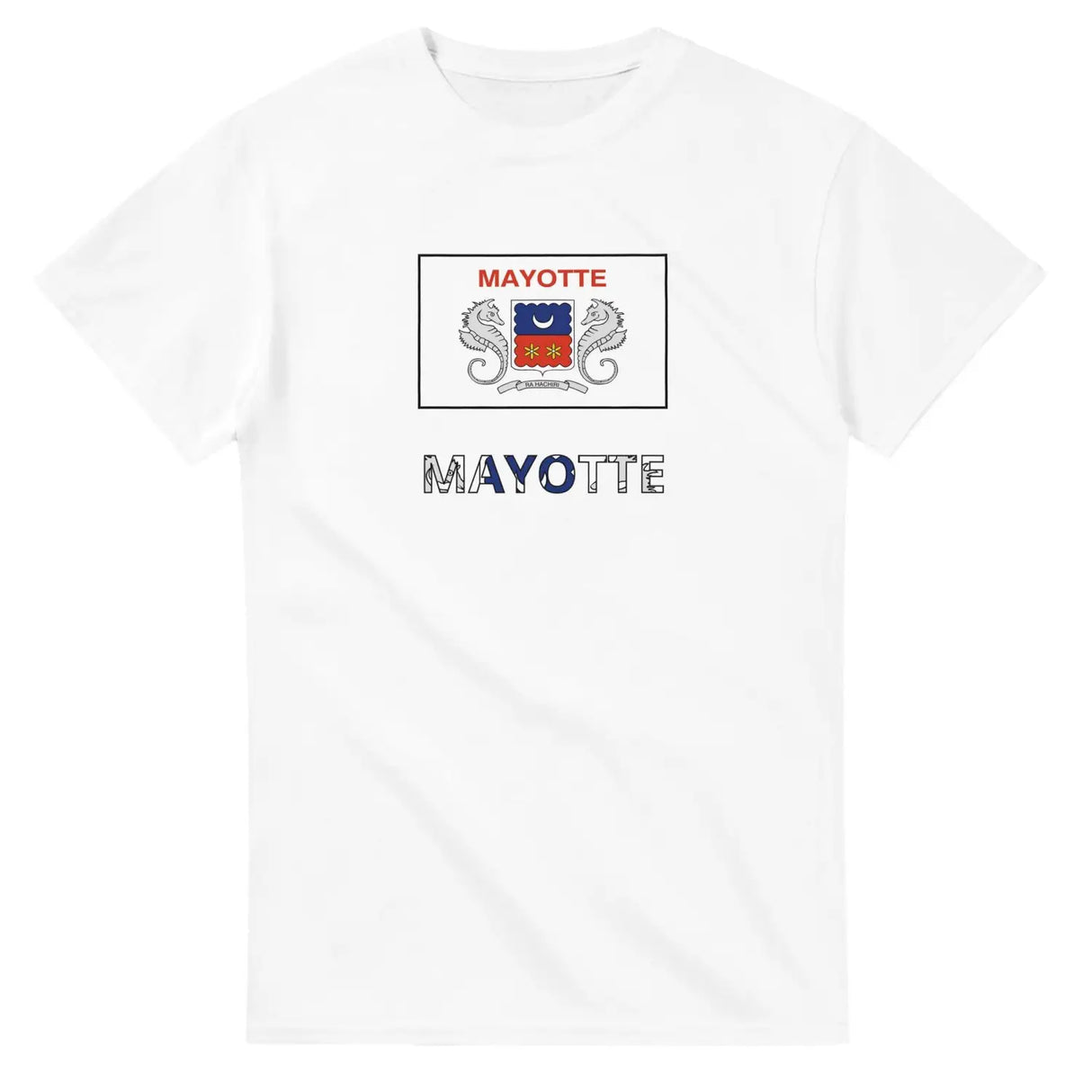 T-shirt drapeau mayotte en texte - pixelforma