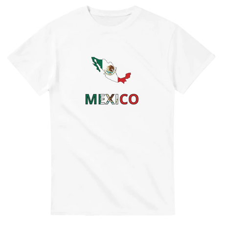 T-shirt drapeau mexique carte - pixelforma