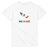 T-shirt drapeau mexique en carte - pixelforma