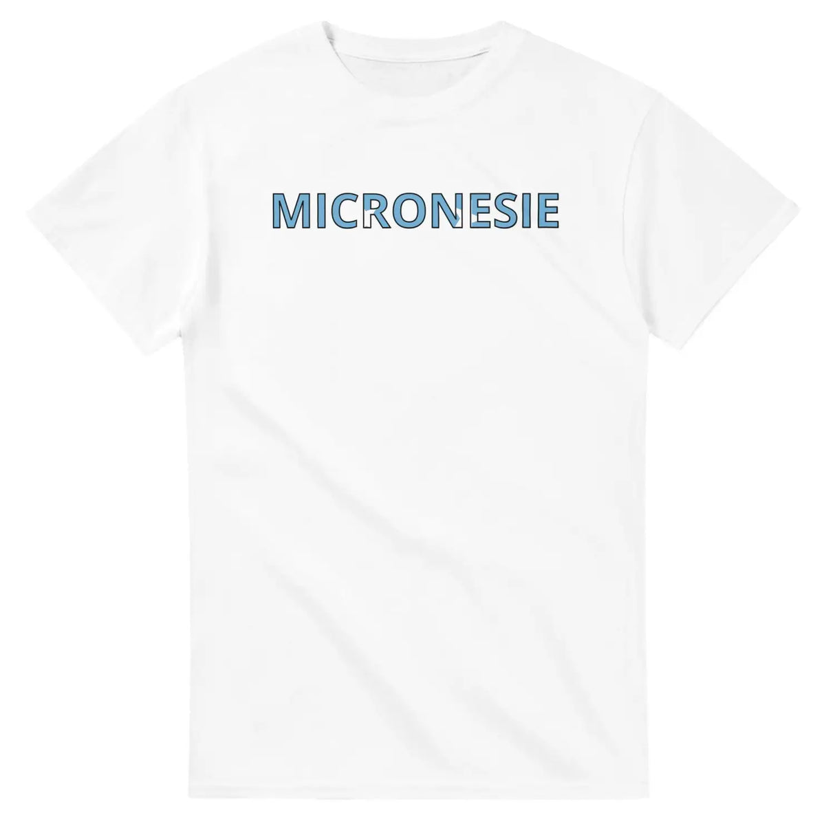 T-shirt drapeau micronésie en écriture - pixelforma