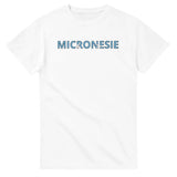 T-shirt drapeau micronésie en écriture - pixelforma