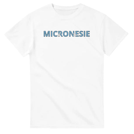 T-shirt drapeau micronésie en écriture - pixelforma