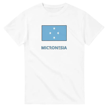 T-shirt drapeau micronésie texte - pixelforma