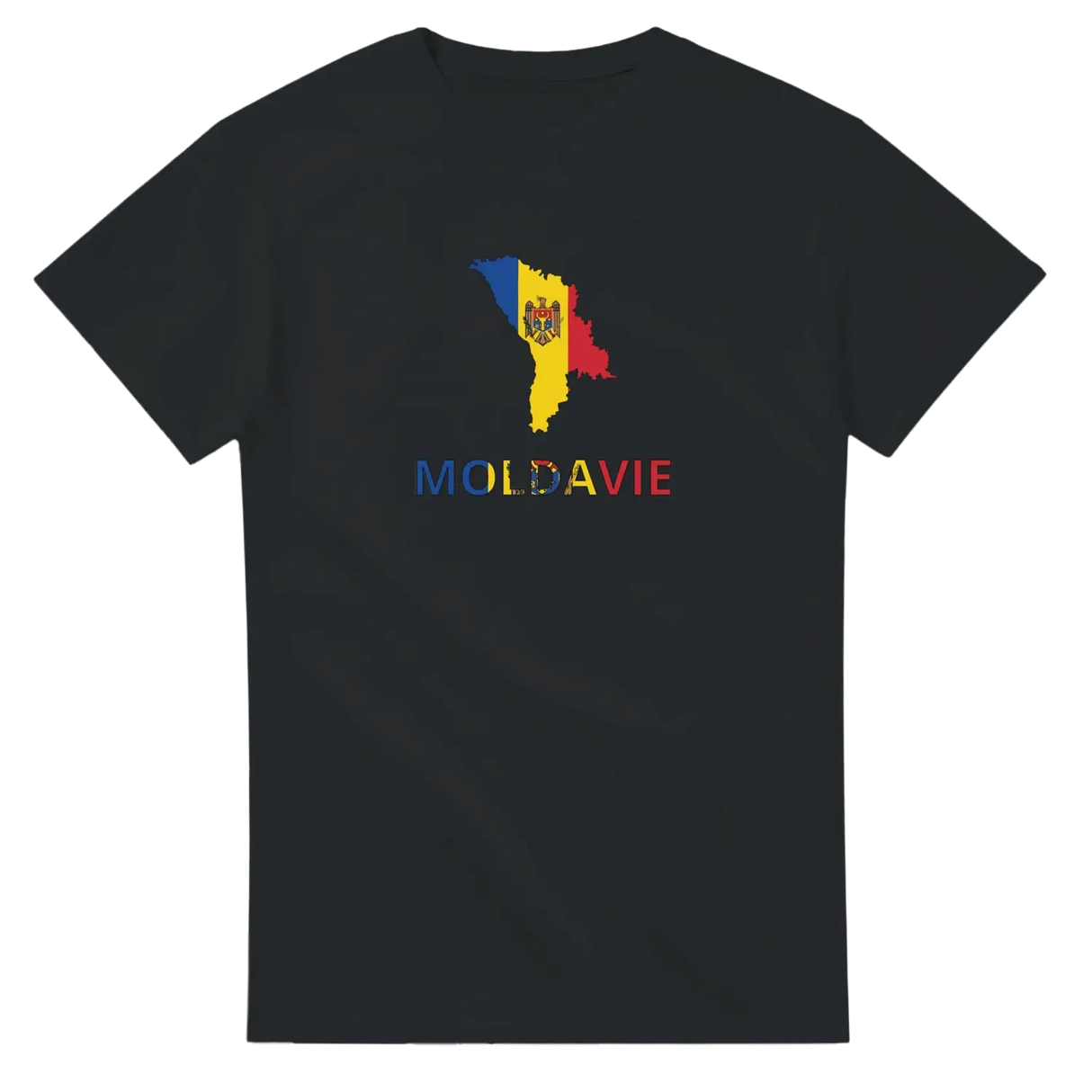 T-shirt drapeau moldavie en carte - pixelforma