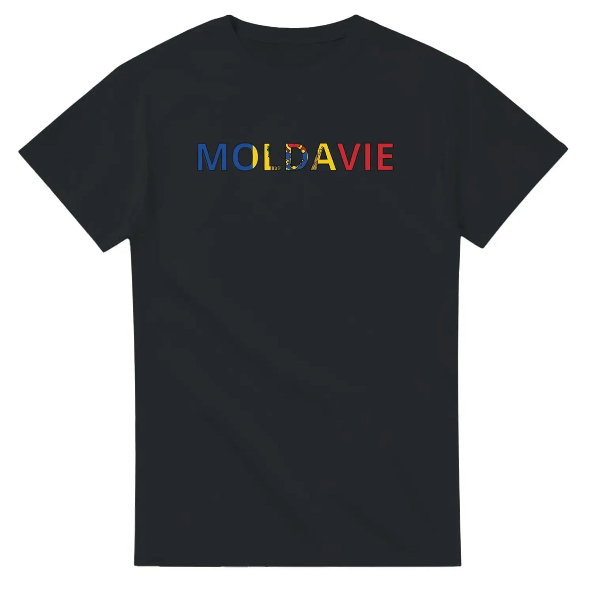 T-shirt drapeau moldavie en écriture - pixelforma