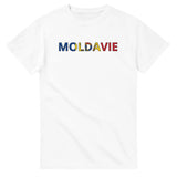 T-shirt drapeau moldavie en écriture - pixelforma