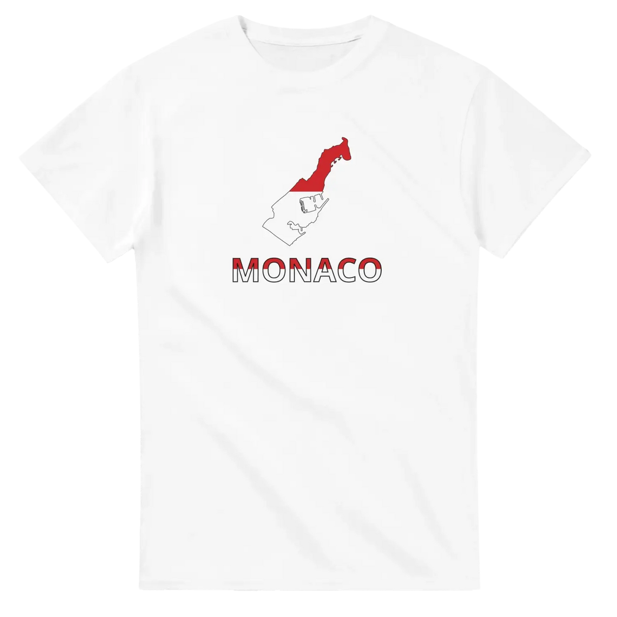 T-shirt drapeau monaco en carte - pixelforma