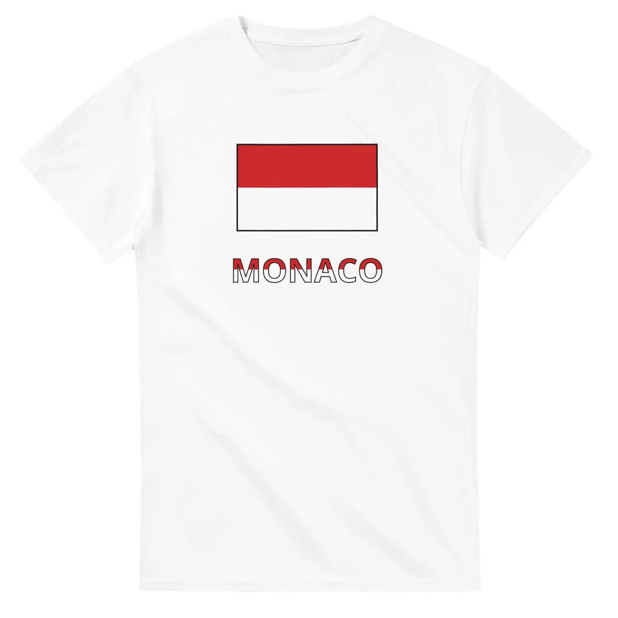 T-shirt drapeau monaco en texte - pixelforma