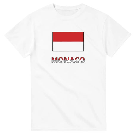 T-shirt drapeau monaco en texte - pixelforma