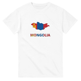 T-shirt drapeau mongolie carte - pixelforma