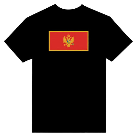 T-shirt drapeau monténégro brodé coton mélangé