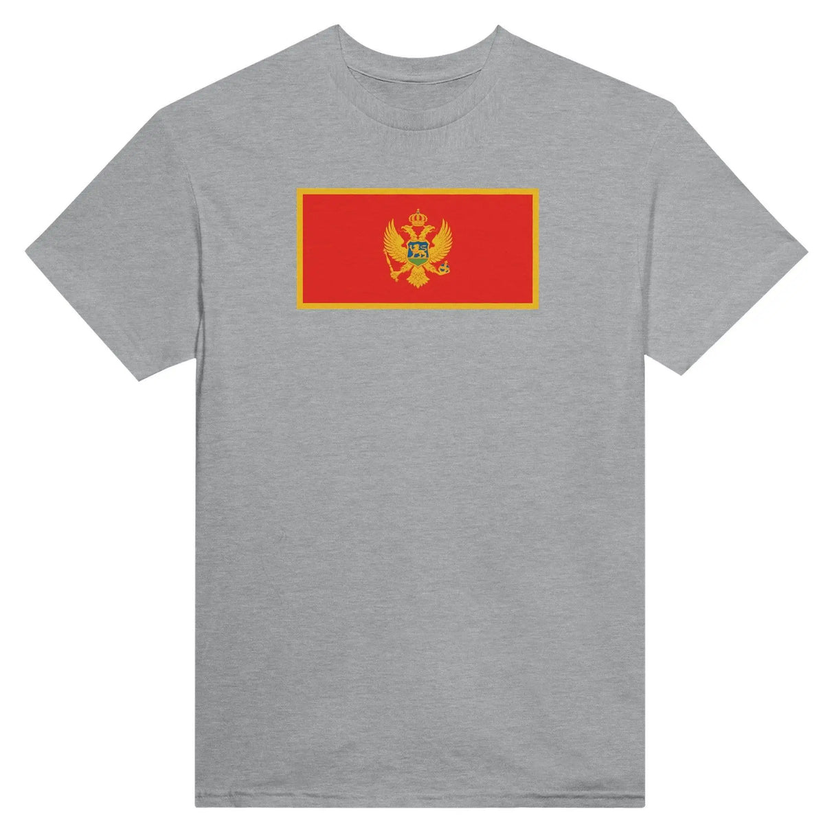 T-shirt drapeau monténégro brodé coton mélangé