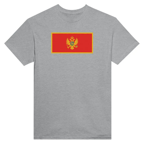 T-shirt drapeau monténégro brodé coton mélangé