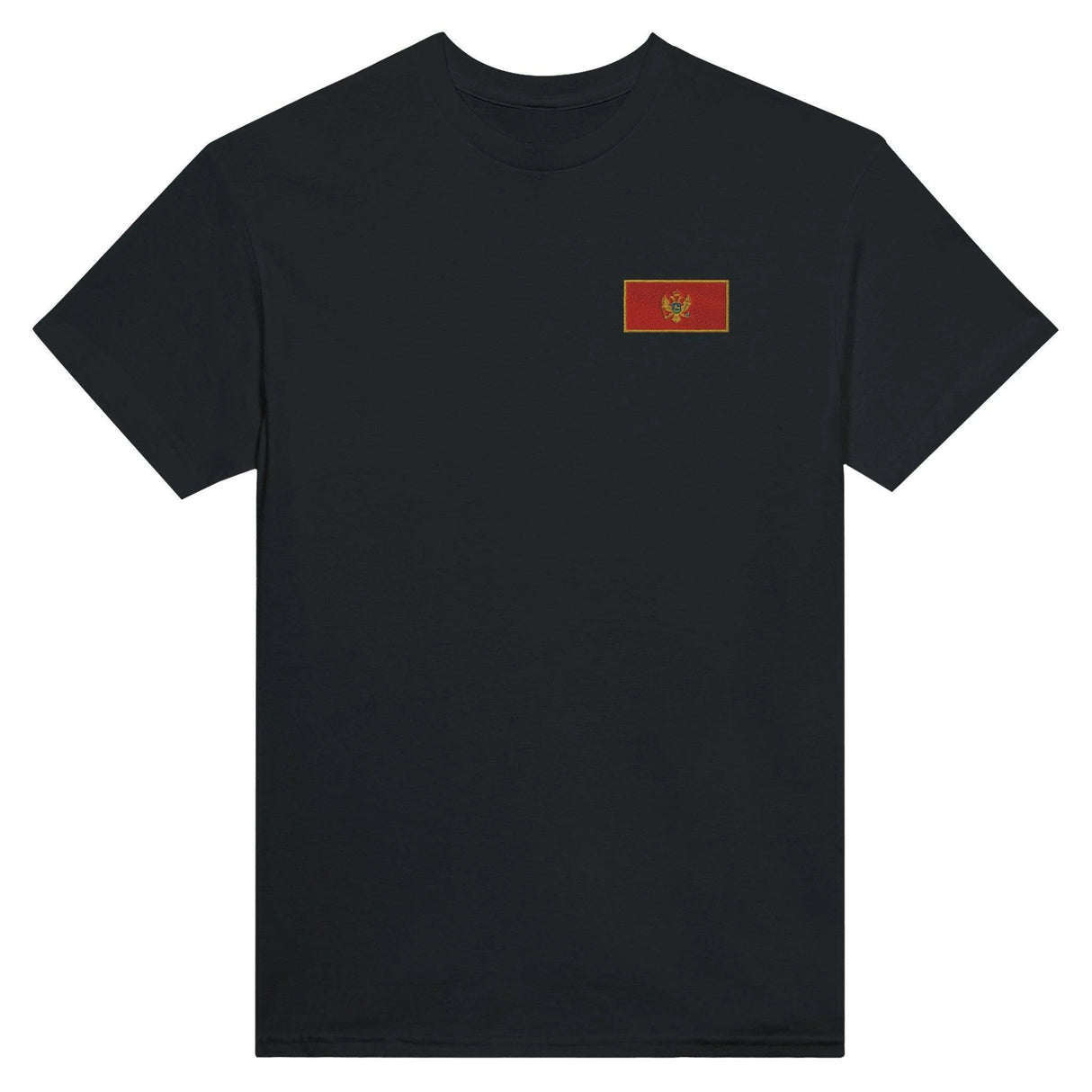 T-shirt drapeau monténégro coton mélangé broderie couleur