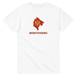 T-shirt drapeau monténégro en carte - pixelforma