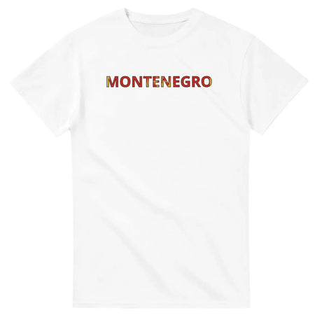 T-shirt drapeau monténégro en écriture - pixelforma