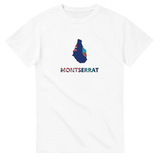 T-shirt drapeau montserrat en carte - pixelforma