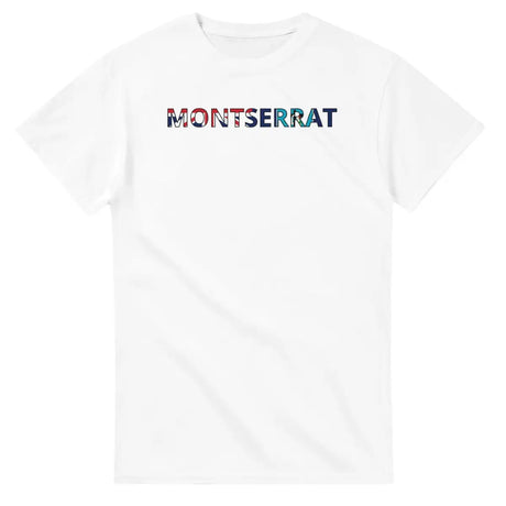 T-shirt Drapeau Montserrat en écriture - Pixelforma 