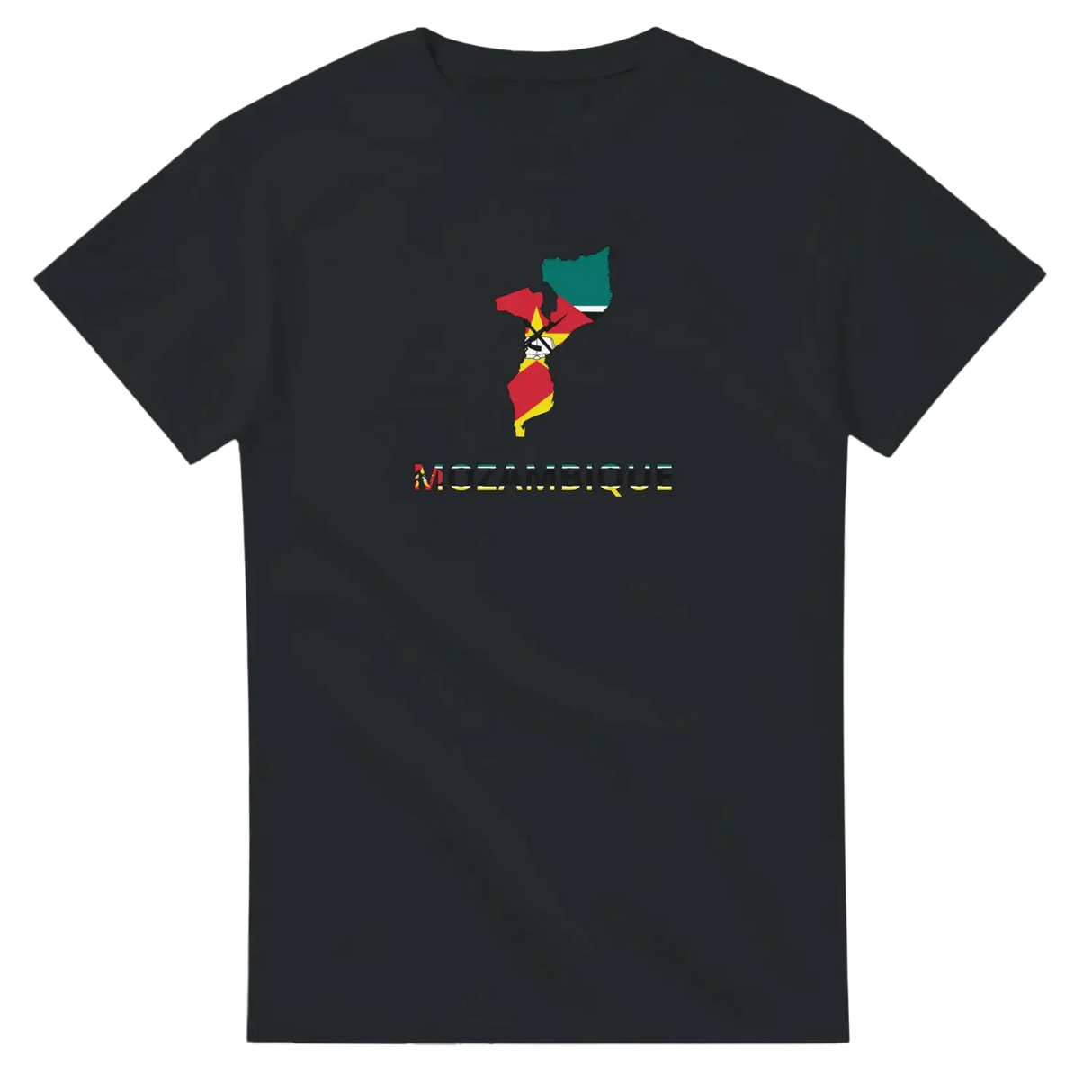 T-shirt drapeau mozambique en carte - pixelforma