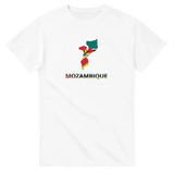 T-shirt drapeau mozambique en carte - pixelforma