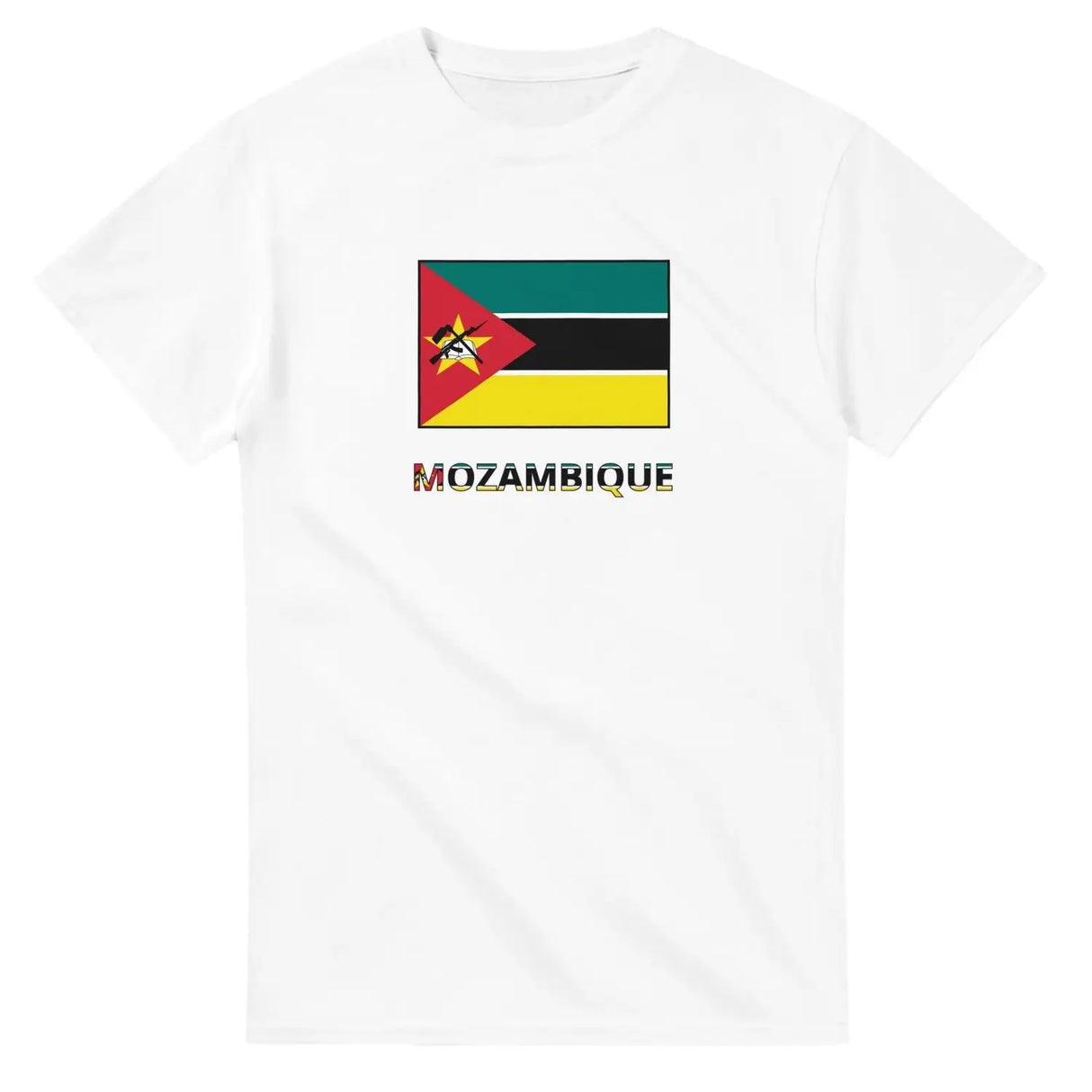 T-shirt drapeau mozambique en texte - pixelforma