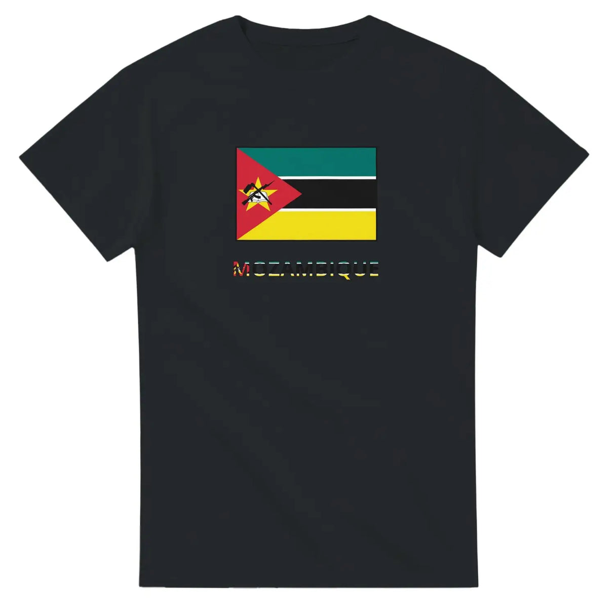 T-shirt drapeau mozambique en texte - pixelforma