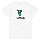 T-shirt drapeau namibie en carte - pixelforma