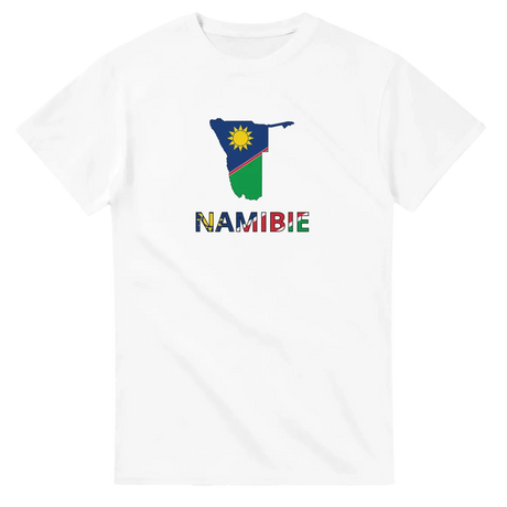 T-shirt drapeau namibie en carte - pixelforma