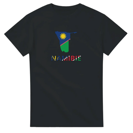 T-shirt drapeau namibie en carte - pixelforma