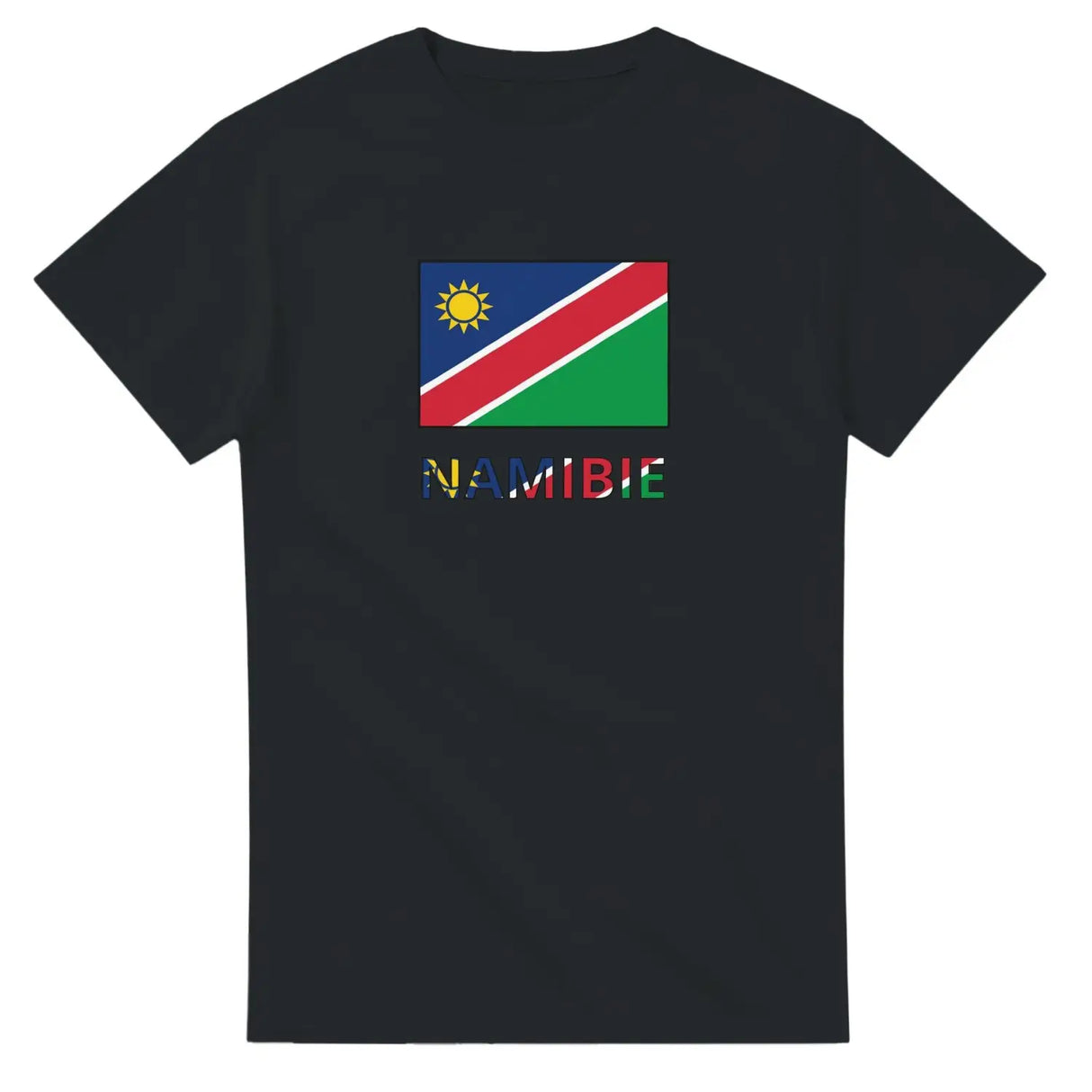 T-shirt drapeau namibie en texte - pixelforma