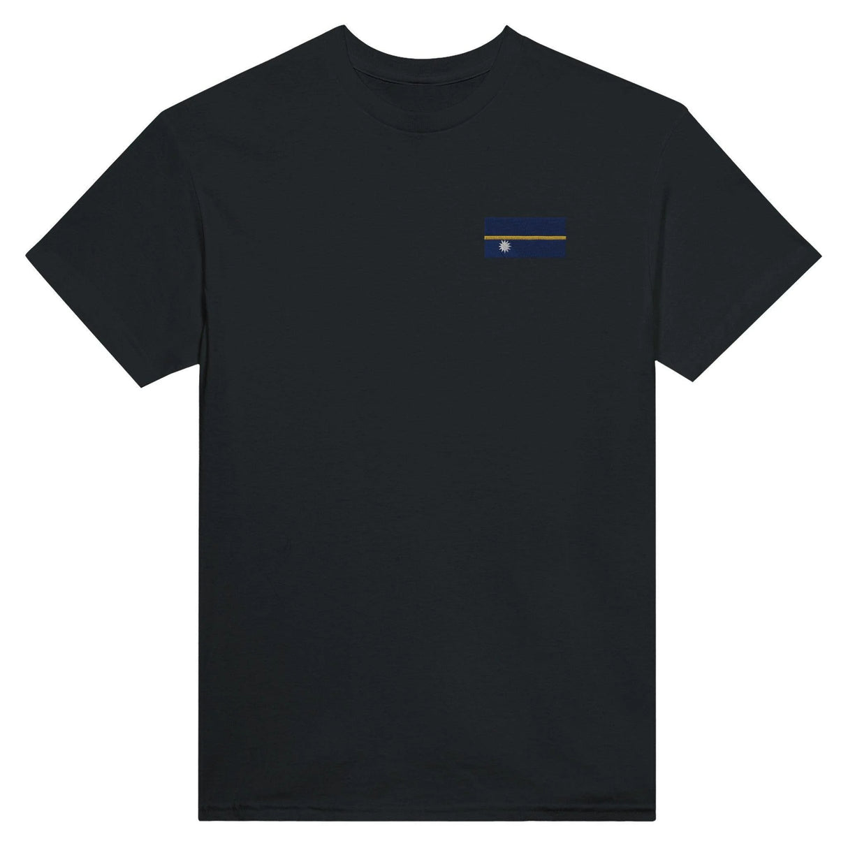 T-shirt drapeau nauru broderie couleur coton mélangé