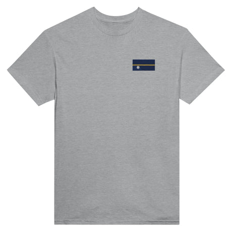 T-shirt drapeau nauru broderie couleur coton mélangé
