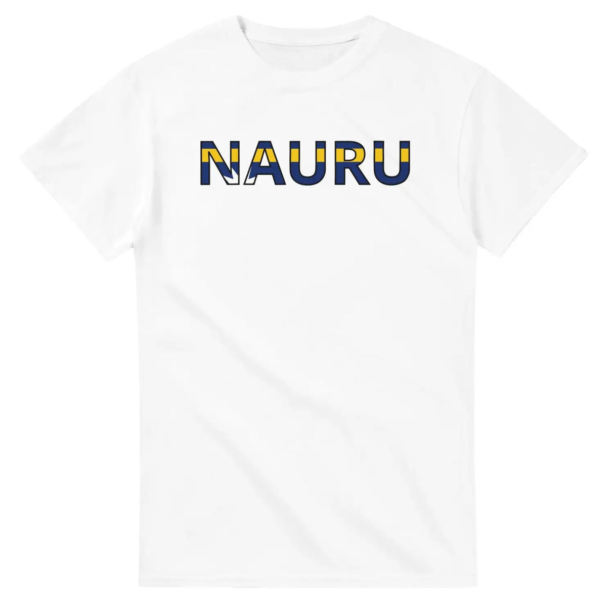 T-shirt drapeau nauru en écriture - pixelforma