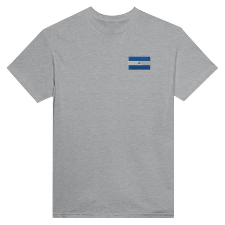 T-shirt drapeau nicaragua broderie couleur coton épais